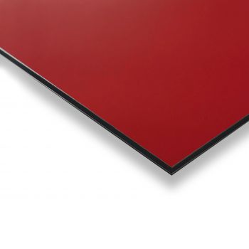 B-Bond Classic 3D plaat in Rood (mat/glans) RAL 3020, een opvallende en duurzame plaat met een unieke 3D-look, perfect voor gevelbekleding en interieurtoepassingen.