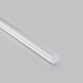 Transparent polycarbonate round bar