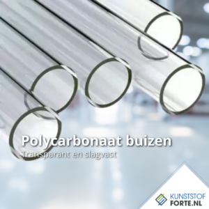 "Transparante polycarbonaat buis met heldere afwerking, ideaal voor technische en decoratieve toepassingen."