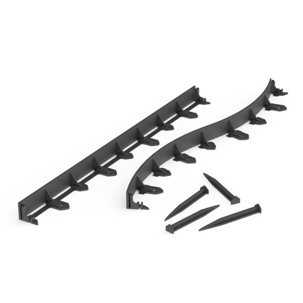 Multiflex edging, flexible and durable, suitable for creating tight edges in gardens and landscapes.