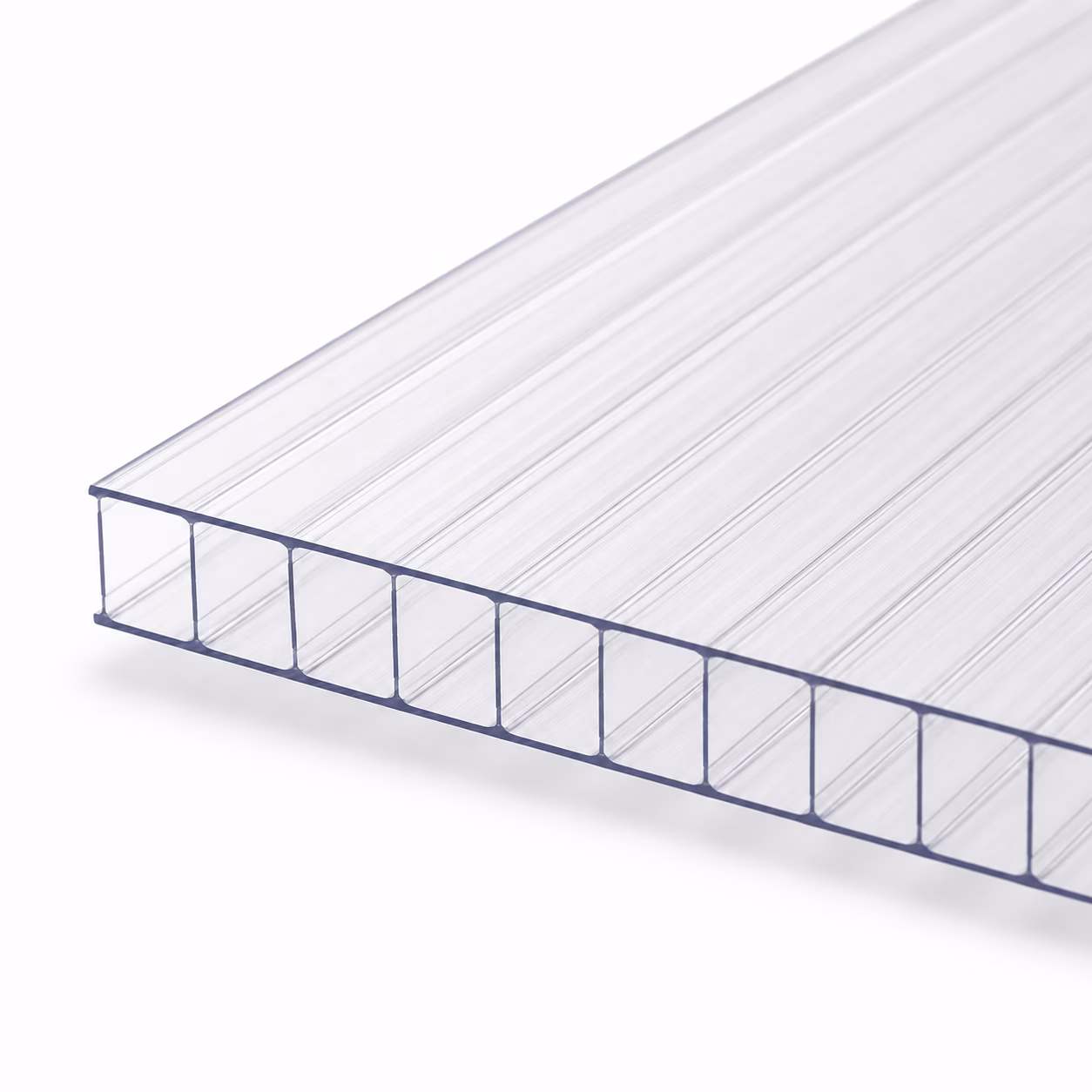 Close-up photo of a 10mm polycarbonate multi-wall sheet