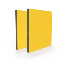 HPL Exterieur Plaat Zinkgeel RAL 1018 voor duurzame buitentoepassingen.