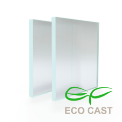Plexiglas plaat in satijn glaslook, ideaal voor een moderne en transparante uitstraling.