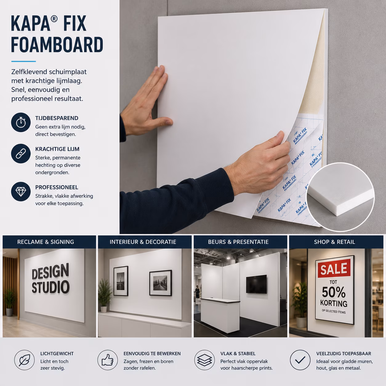 Application of Foamboard Kapa Fix
