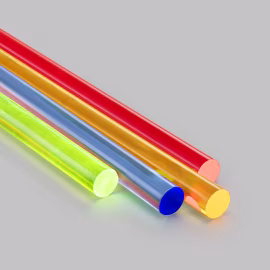 GS Fluor round acrylic rod