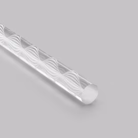 Acrylic Round Rod with Spiral Lines