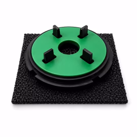 Tile support on rubber