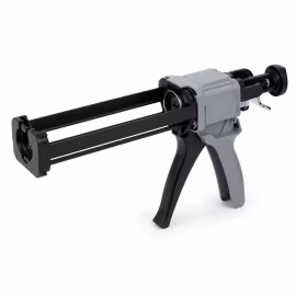 Hand-held dispensing gun for 2-component adhesive cartridges