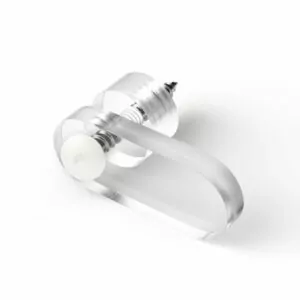Plexiglas Clips inclusief ring en RVS Torx schroef, glashelder en geschikt voor stevige montage.
