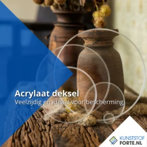 Transparante acrylaat deksel met een strak en duurzaam ontwerp.