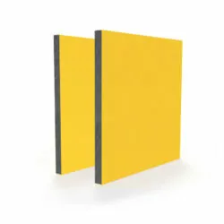 HPL Exterieur Plaat Zinkgeel RAL 1018 voor duurzame buitentoepassingen.