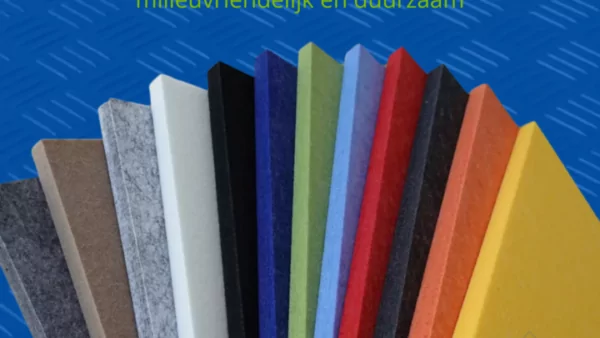 PET Felt sheet suitable for sound insulation and interior design, made from recycled material.