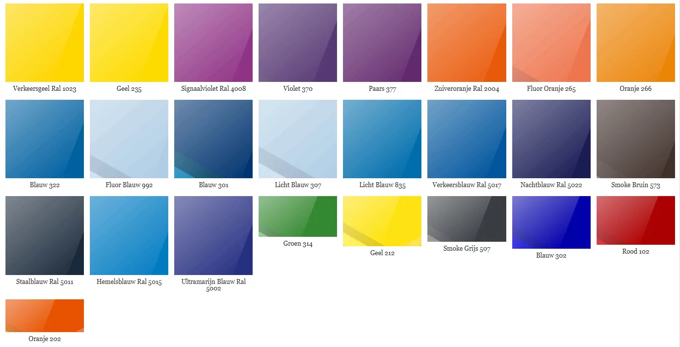 Astariglas ECO CAST kleuren