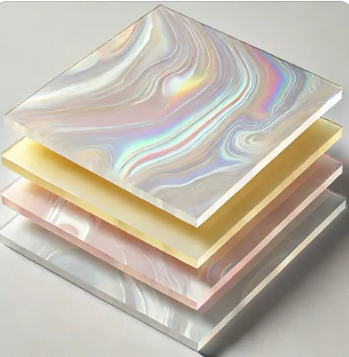 Plexiglas Paarlemoer – decoratieve plaat met glanzende parelmoer afwerking.